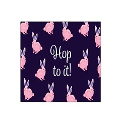 Rabbit Bunny Pink Purple Easter Animals Satin Bandana Scarf by Mariart