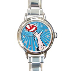 Volly Ball Sport Game Player Round Italian Charm Watch by Mariart