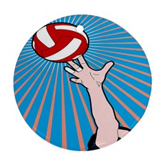 Volly Ball Sport Game Player Ornament (round) by Mariart