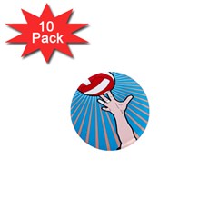 Volly Ball Sport Game Player 1  Mini Magnet (10 Pack) 