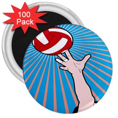 Volly Ball Sport Game Player 3  Magnets (100 Pack) by Mariart