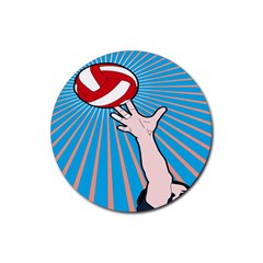 Volly Ball Sport Game Player Rubber Round Coaster (4 Pack)  by Mariart