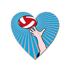 Volly Ball Sport Game Player Heart Magnet by Mariart