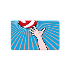 Volly Ball Sport Game Player Magnet (name Card) by Mariart