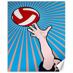 Volly Ball Sport Game Player Canvas 16  X 20   by Mariart