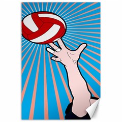 Volly Ball Sport Game Player Canvas 24  X 36  by Mariart