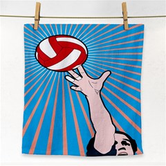 Volly Ball Sport Game Player Face Towel by Mariart