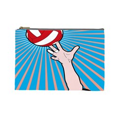 Volly Ball Sport Game Player Cosmetic Bag (large)  by Mariart