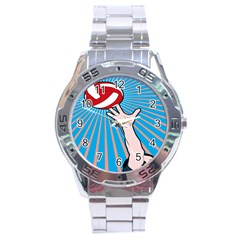 Volly Ball Sport Game Player Stainless Steel Analogue Watch by Mariart