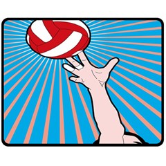 Volly Ball Sport Game Player Double Sided Fleece Blanket (medium)  by Mariart