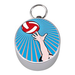 Volly Ball Sport Game Player Mini Silver Compasses by Mariart