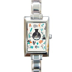 Science Chemistry Physics Rectangle Italian Charm Watch