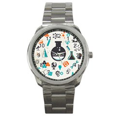 Science Chemistry Physics Sport Metal Watch by Mariart