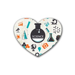 Science Chemistry Physics Heart Coaster (4 Pack)  by Mariart