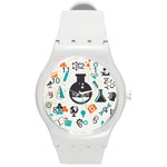 Science Chemistry Physics Round Plastic Sport Watch (M) Front