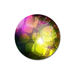 Plaid Star Light Color Rainbow Yellow Purple Pink Gold Blue Magnet 3  (round) by Mariart