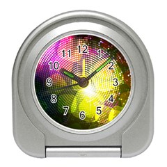 Plaid Star Light Color Rainbow Yellow Purple Pink Gold Blue Travel Alarm Clocks by Mariart