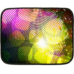 Plaid Star Light Color Rainbow Yellow Purple Pink Gold Blue Fleece Blanket (mini) by Mariart