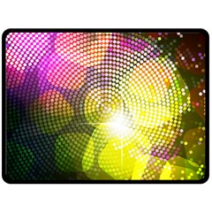 Plaid Star Light Color Rainbow Yellow Purple Pink Gold Blue Fleece Blanket (large)  by Mariart