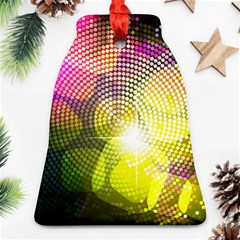 Plaid Star Light Color Rainbow Yellow Purple Pink Gold Blue Ornament (bell) by Mariart