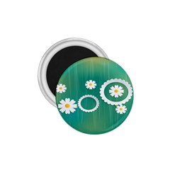 Sunflower Sakura Flower Floral Circle Green 1 75  Magnets