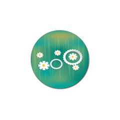 Sunflower Sakura Flower Floral Circle Green Golf Ball Marker by Mariart