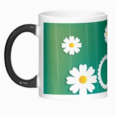 Sunflower Sakura Flower Floral Circle Green Morph Mugs by Mariart