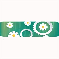 Sunflower Sakura Flower Floral Circle Green Large Bar Mats by Mariart