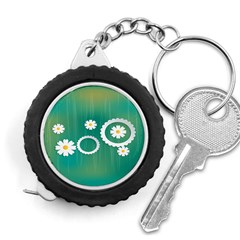 Sunflower Sakura Flower Floral Circle Green Measuring Tapes by Mariart