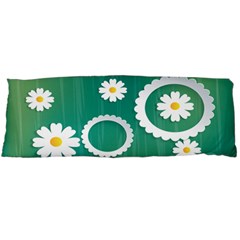 Sunflower Sakura Flower Floral Circle Green Body Pillow Case (dakimakura) by Mariart