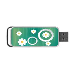 Sunflower Sakura Flower Floral Circle Green Portable Usb Flash (one Side) by Mariart