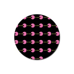 Wallpaper Pacman Texture Bright Surface Rubber Coaster (round) 