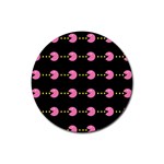 Wallpaper Pacman Texture Bright Surface Rubber Coaster (Round)  Front