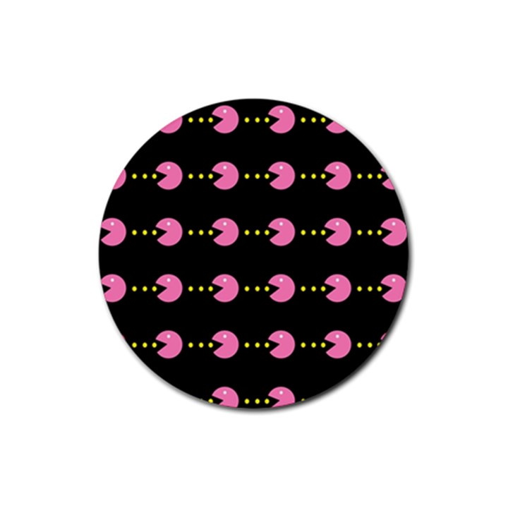 Wallpaper Pacman Texture Bright Surface Rubber Coaster (Round) 