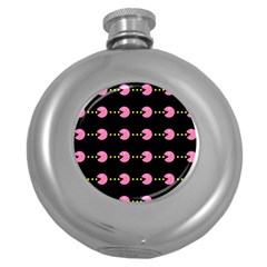 Wallpaper Pacman Texture Bright Surface Round Hip Flask (5 Oz) by Mariart