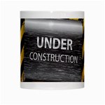 Under Construction Sign Iron Line Black Yellow Cross White Mugs Center