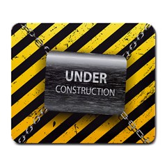 Under Construction Sign Iron Line Black Yellow Cross Large Mousepads