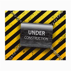 Under Construction Sign Iron Line Black Yellow Cross Small Glasses Cloth by Mariart