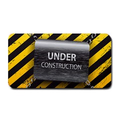 Under Construction Sign Iron Line Black Yellow Cross Medium Bar Mats by Mariart