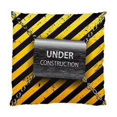 Under Construction Sign Iron Line Black Yellow Cross Standard Cushion Case (one Side) by Mariart