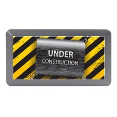 Under Construction Sign Iron Line Black Yellow Cross Memory Card Reader (mini) by Mariart