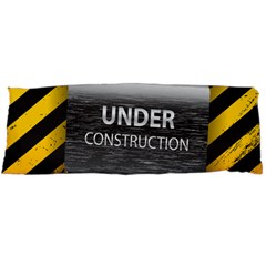 Under Construction Sign Iron Line Black Yellow Cross Body Pillow Case (dakimakura) by Mariart