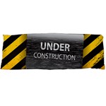 Under Construction Sign Iron Line Black Yellow Cross Body Pillow Case (Dakimakura) Body Pillow Case