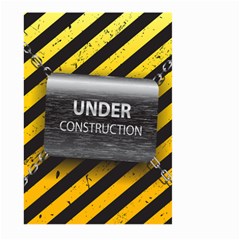 Under Construction Sign Iron Line Black Yellow Cross Large Garden Flag (two Sides) by Mariart