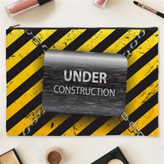 Under Construction Sign Iron Line Black Yellow Cross Cosmetic Bag (xxxl)  by Mariart