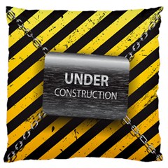 Under Construction Sign Iron Line Black Yellow Cross Standard Flano Cushion Case (two Sides) by Mariart