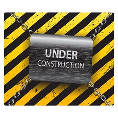 Under Construction Sign Iron Line Black Yellow Cross Double Sided Flano Blanket (small)  by Mariart