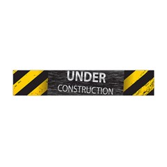 Under Construction Sign Iron Line Black Yellow Cross Flano Scarf (mini) by Mariart