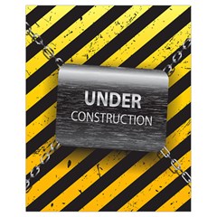 Under Construction Sign Iron Line Black Yellow Cross Drawstring Bag (small) by Mariart