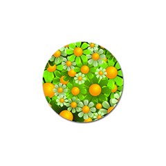 Sunflower Flower Floral Green Yellow Golf Ball Marker (10 Pack) by Mariart